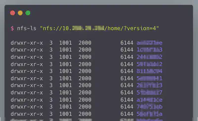 两个 EFS 共享的部分文件列表;每个文件夹代表一个不同的客户 ID